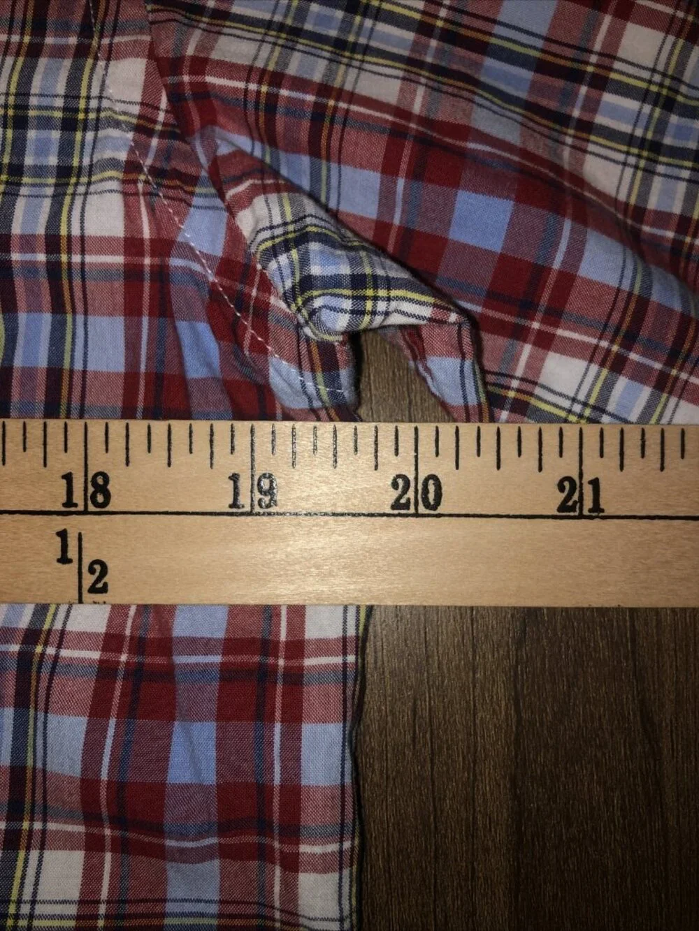 RALPH LAUREN SHIRT 16 18 Large GREEN RED PLAID DRESSY BUTTON UP CASUAL